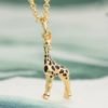 Gold Giraffe Charm Necklace