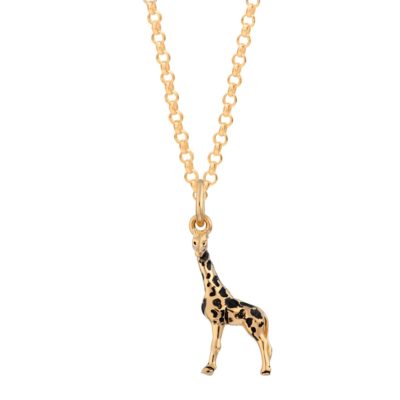 Gold Giraffe Charm Necklace(2)