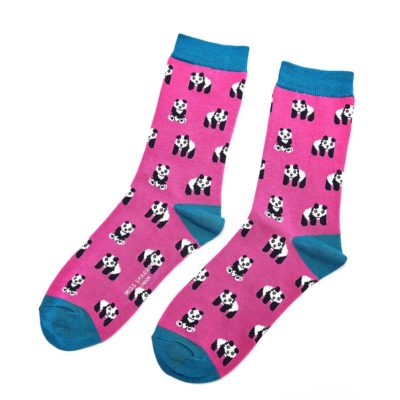Pandas Socks Hot Pink
