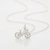 Silver Bicycle Necklace