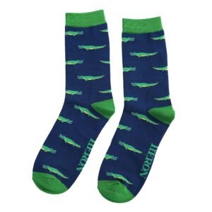 Mr Heron Crocodiles Socks Navy