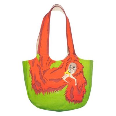beach bag, cotton, orangutan