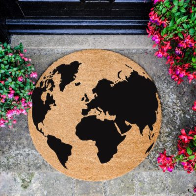 Artsy Globe Round Doormat