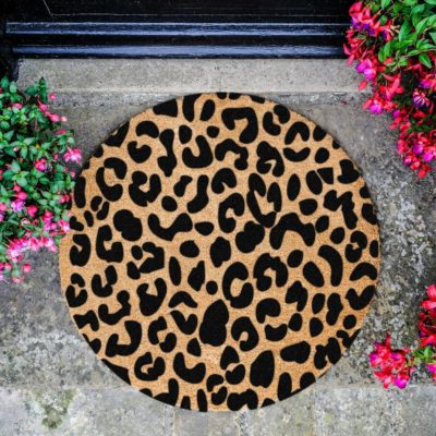 Artsy Leopard Round Doormat