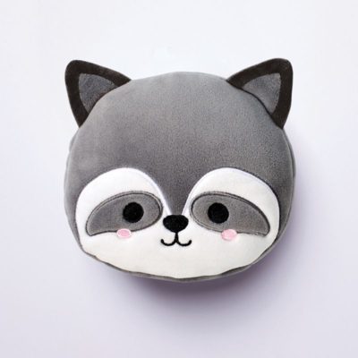 Round Raccoon Travel Pillow & Eye Mask Set
