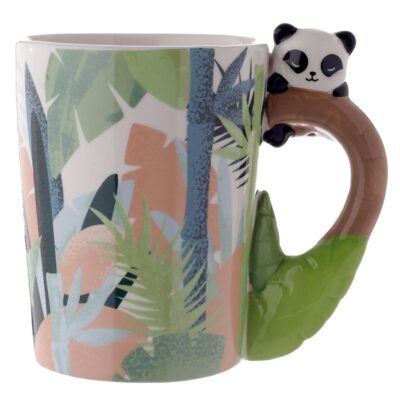 Ceramic Mug with Panda Shaped Handle