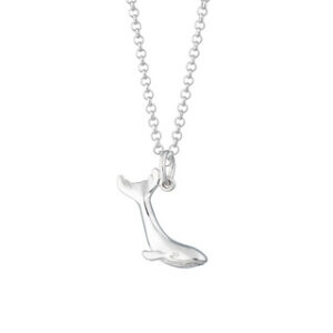 Lily Charmed Silver Whale Necklace