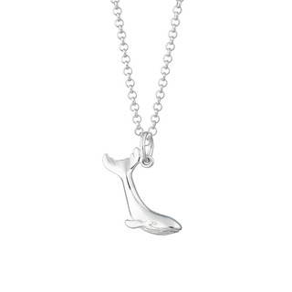 Lily Charmed Silver Whale Necklace