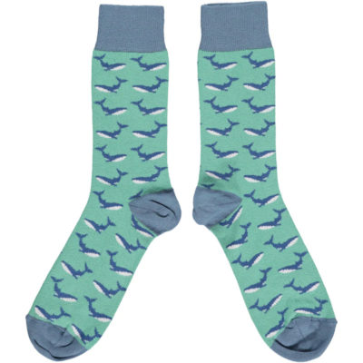 Men’s Organic Cotton Socks – Whale – Jade