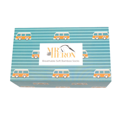 Mr Heron Camper Stripes Socks Box