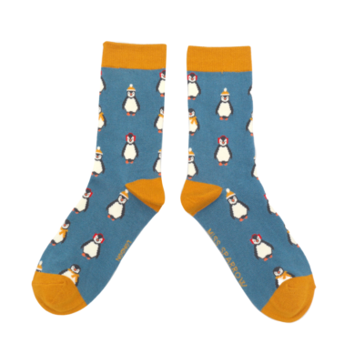 Baby Penguins Socks Denim